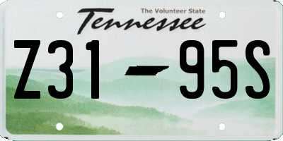 TN license plate Z3195S