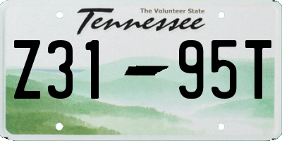 TN license plate Z3195T