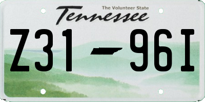 TN license plate Z3196I