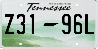 TN license plate Z3196L