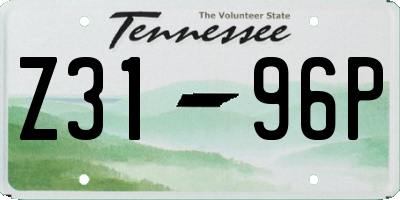 TN license plate Z3196P
