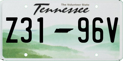 TN license plate Z3196V