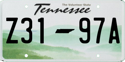 TN license plate Z3197A