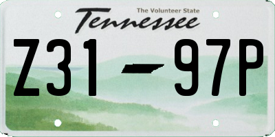 TN license plate Z3197P