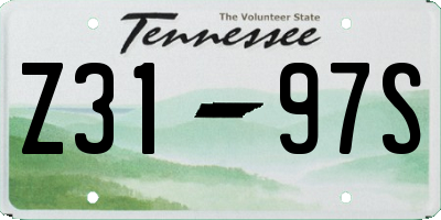 TN license plate Z3197S
