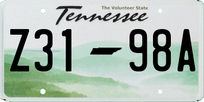 TN license plate Z3198A