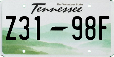 TN license plate Z3198F