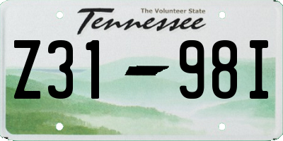 TN license plate Z3198I