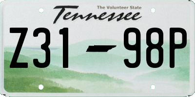 TN license plate Z3198P