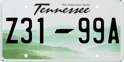 TN license plate Z3199A
