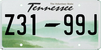 TN license plate Z3199J