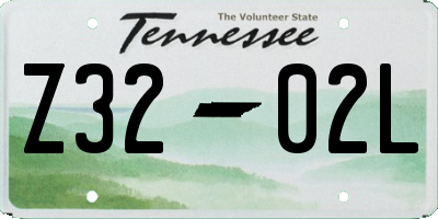 TN license plate Z3202L