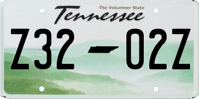 TN license plate Z3202Z