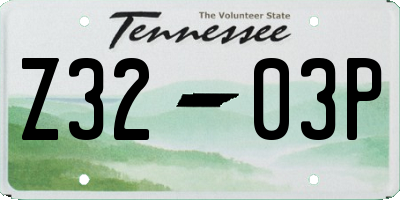 TN license plate Z3203P