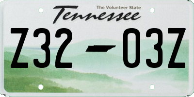 TN license plate Z3203Z