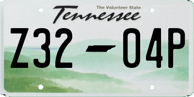 TN license plate Z3204P