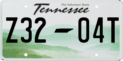 TN license plate Z3204T