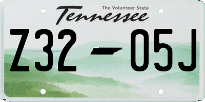 TN license plate Z3205J