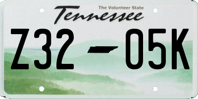 TN license plate Z3205K