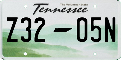 TN license plate Z3205N