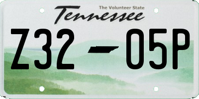 TN license plate Z3205P