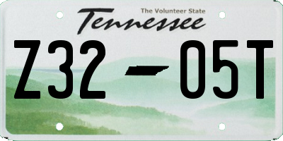 TN license plate Z3205T