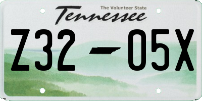 TN license plate Z3205X