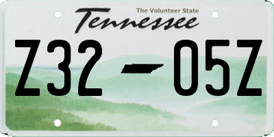 TN license plate Z3205Z