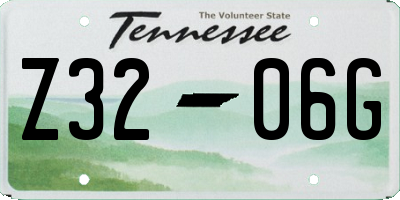 TN license plate Z3206G