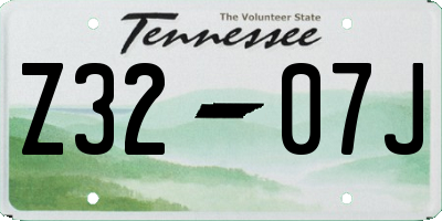 TN license plate Z3207J