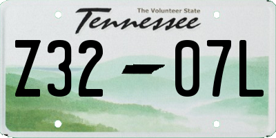 TN license plate Z3207L