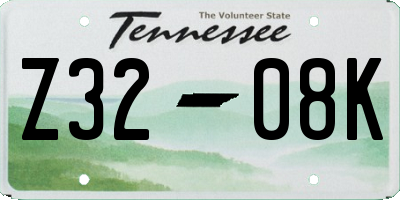TN license plate Z3208K