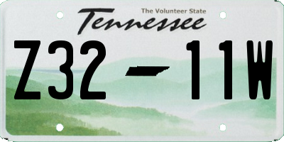 TN license plate Z3211W