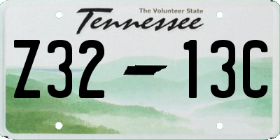 TN license plate Z3213C