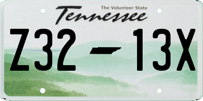 TN license plate Z3213X