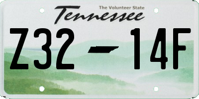 TN license plate Z3214F