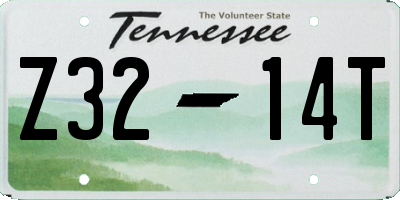 TN license plate Z3214T