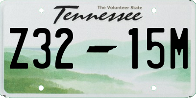 TN license plate Z3215M