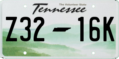 TN license plate Z3216K