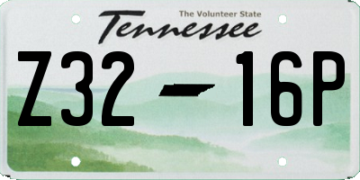 TN license plate Z3216P
