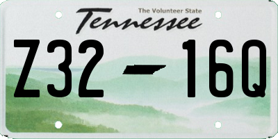 TN license plate Z3216Q