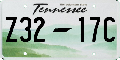 TN license plate Z3217C
