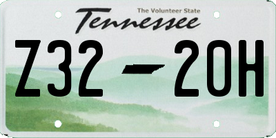 TN license plate Z3220H