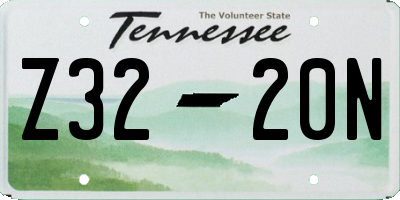 TN license plate Z3220N