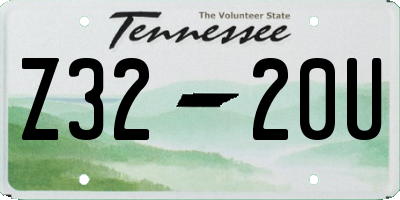 TN license plate Z3220U