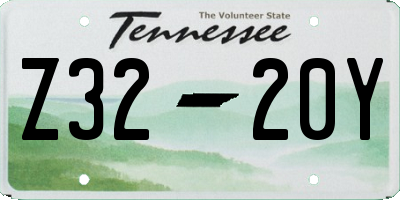 TN license plate Z3220Y