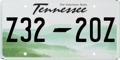 TN license plate Z3220Z