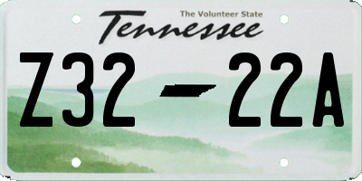 TN license plate Z3222A
