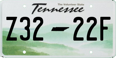 TN license plate Z3222F