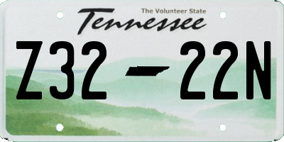 TN license plate Z3222N